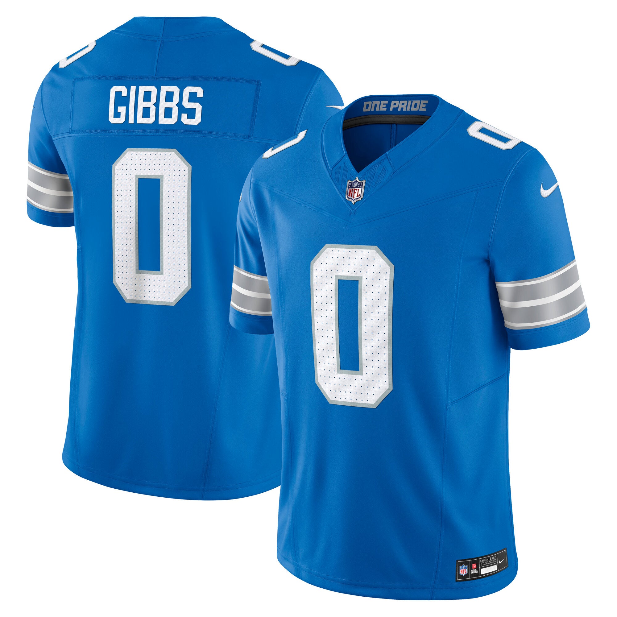Jahmyr Gibbs Detroit Lions Nike 2nd Alternate Vapor F.U.S.E. Limited Jersey - Black/Blue/White - Image 7