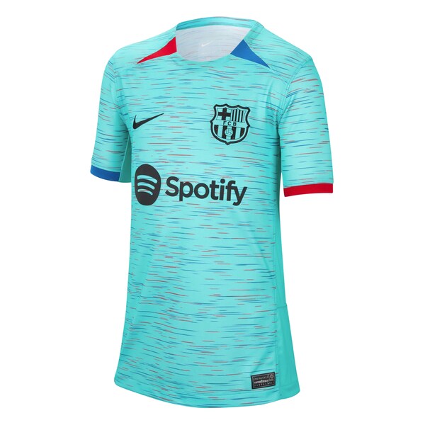 Joao Cancelo Barcelona Nike Youth 2023/24 Third Replica Jersey - Aqua - Image 2