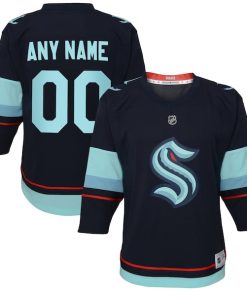 Seattle Kraken Youth Home Replica Custom Jersey - Navy