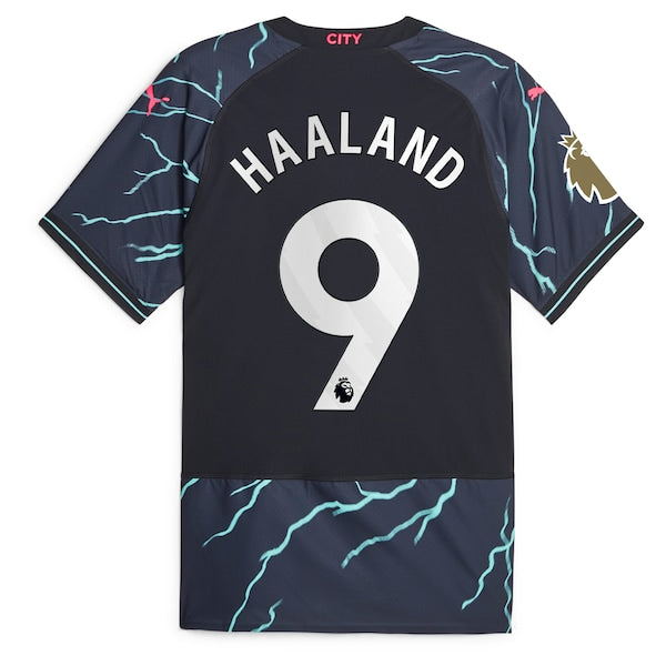 Erling Haaland Manchester City Puma 2023/24 Third Authentic Player Jersey - Navy - Image 3