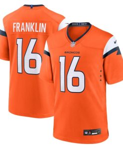 Troy Franklin Denver Broncos Nike Team Game Jersey -  Orange