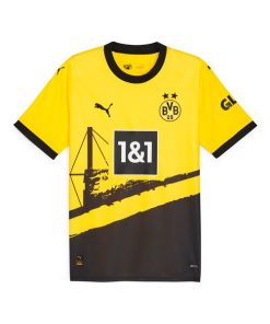 Alternative view of Borussia Dortmund Puma 2023/24 Home Replica Jersey - Yellow