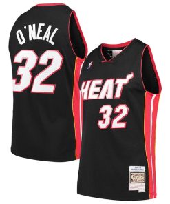 Shaquille O'Neal Miami Heat Hardwood Classics Swingman Jersey - Black