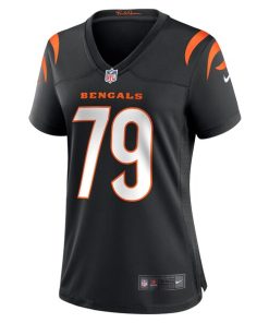Alternative view of Jackson Carman Cincinnati Bengals Nike Women's Game Jersey - Black