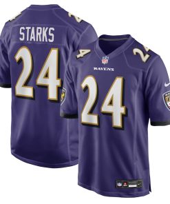 Malaki Starks Baltimore Ravens Nike 2025 NFL Draft First Round Pick No. 27 Game Jersey - Purple