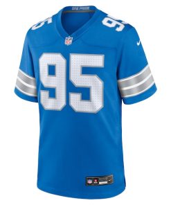 Alternative view of Mathieu Betts Detroit Lions Nike Game Jersey -  Blue