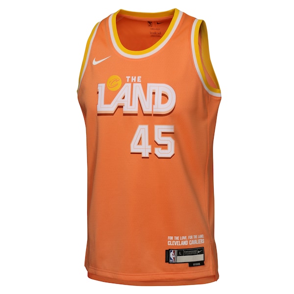 Donovan Mitchell Cleveland Cavaliers Nike Youth 2025/26 City Edition Swingman Jersey - Orange - Image 2
