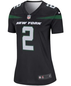 Alternative view of Zach Wilson New York Jets Nike Women's Legend Jersey - Black