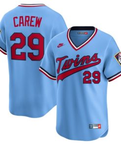 Rod Carew Minnesota Twins Nike Throwback Cooperstown Collection Limited Jersey - Light Blue