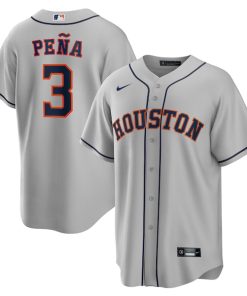 Jeremy Pe?a Houston Astros Nike  Replica Player Jersey - Gray/White