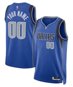 Dallas Mavericks Nike 2021/22 Diamond Swingman Custom Jersey - Icon Edition - Blue