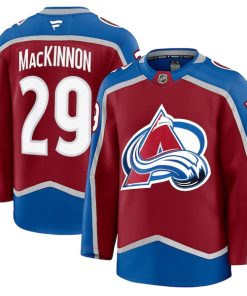Nathan MacKinnon Colorado Avalanche  Home Premium Jersey - Burgundy/White/Navy