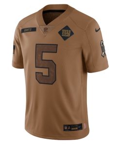 Alternative view of Kayvon Thibodeaux New York Giants Nike 2023 Salute To Service Limited Jersey - Brown