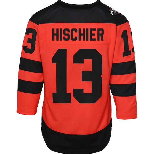 Nico Hischier New Jersey Devils Youth 2024 NHL Stadium Series Premier Player Jersey?ยจC Red - Image 3