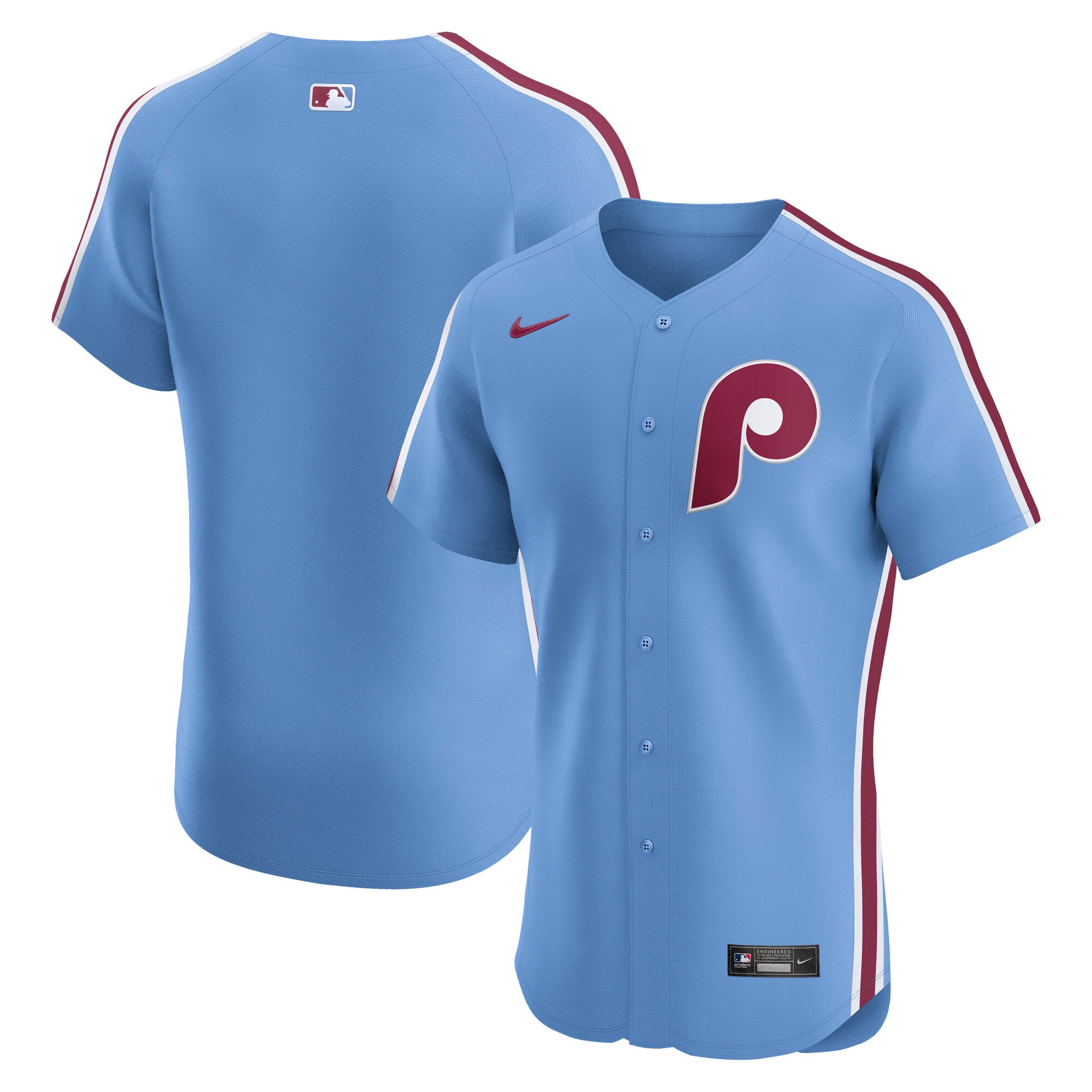 Philadelphia Phillies Nike Home Elite Jersey - White/Cream/Light Blue - Image 6