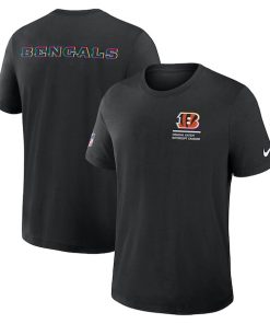 Cincinnati Bengals Nike 2025 NFL Crucial Catch Tri-Blend Dri-FIT T-Shirt - Black