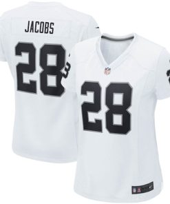 Josh Jacobs Las Vegas Raiders Nike Women's Player Game Team Jersey - White/Black