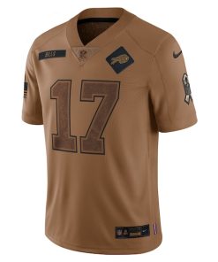 Alternative view of Josh Allen Buffalo Bills Nike 2023 Salute To Service Limited Jersey - Brown