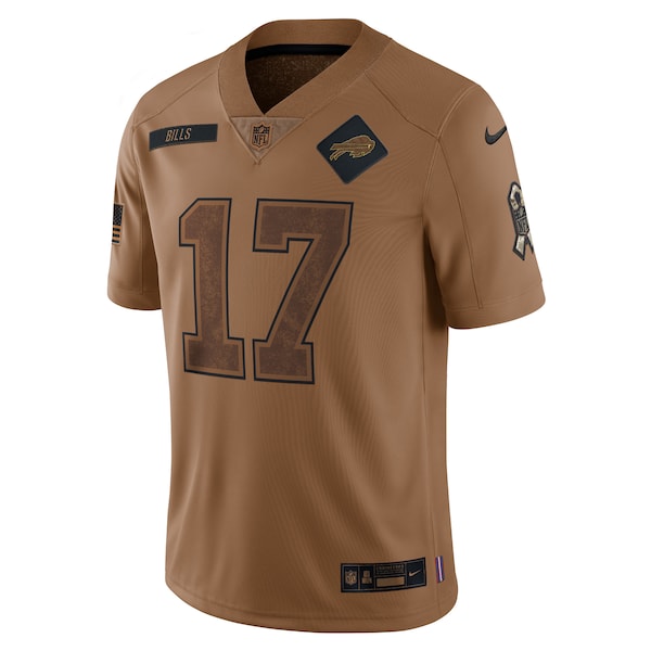 Josh Allen Buffalo Bills Nike 2023 Salute To Service Limited Jersey - Brown - Image 2