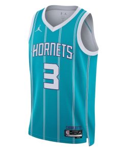 Alternative view of Terry Rozier Charlotte Hornets Jordan Brand Unisex Swingman Jersey - Icon Edition - Teal