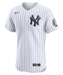 Alternative view of Derek Jeter New York Yankees Nike Home 2020 Hall of Fame Induction Patch Elite Player Jersey - White