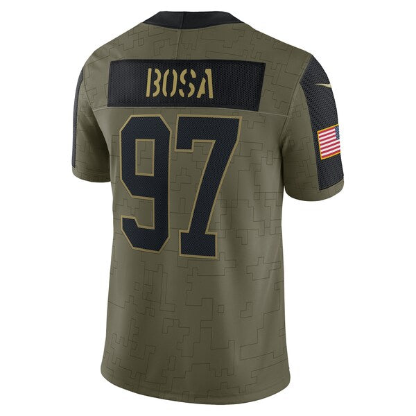 Joey Bosa Los Angeles Chargers Nike 2021 Salute To Service Limited Player Jersey - Olive - Image 3