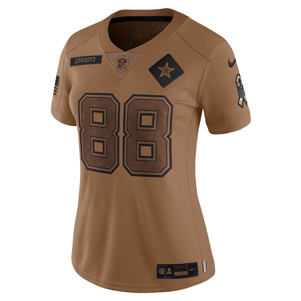 CeeDee Lamb Dallas Cowboys Nike Women's 2023 Salute To Service Limited Jersey - Brown - Image 2