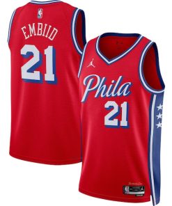 Joel Embiid Philadelphia 76ers Jordan Brand Unisex Swingman Jersey - Statement Edition - Red