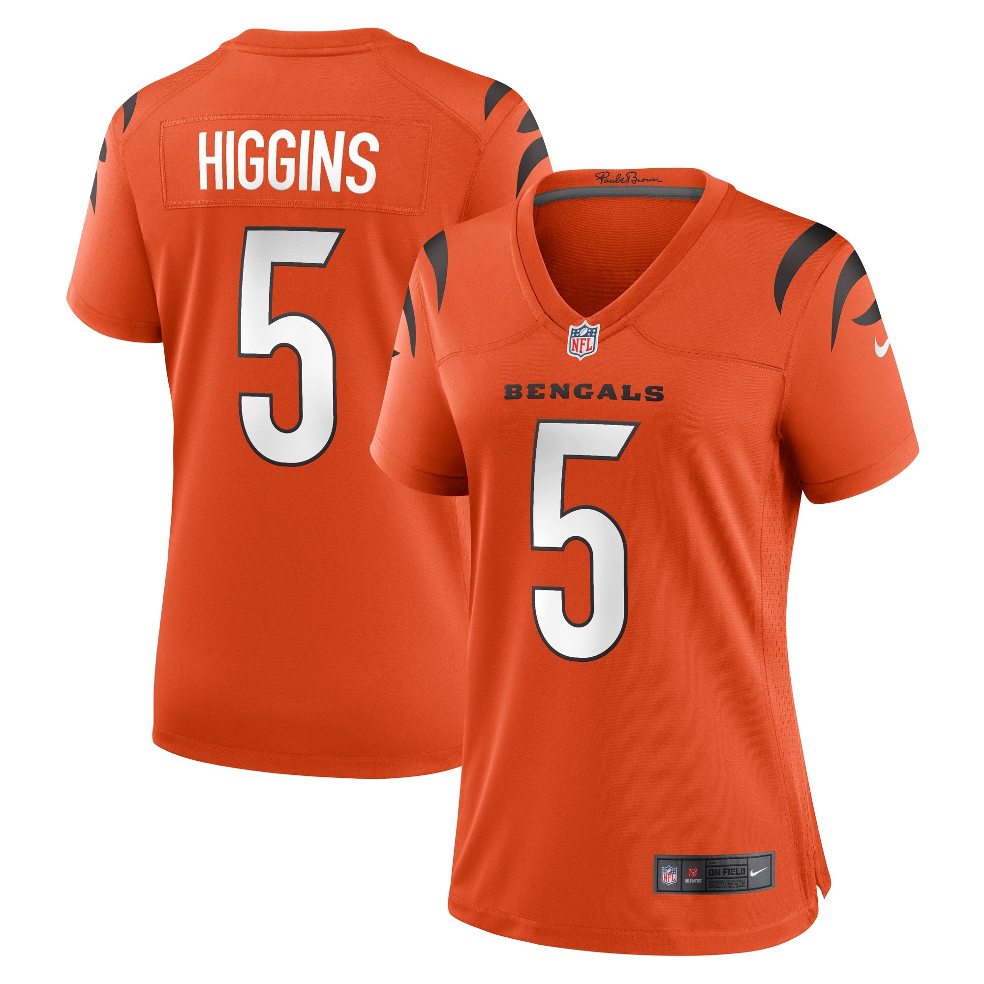 Tee Higgins Cincinnati Bengals Nike Women's Game Player Jersey - Black/Orange - Image 6