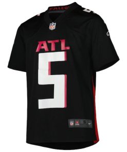 Alternative view of Drake London Atlanta Falcons Nike Youth Game Jersey - Black