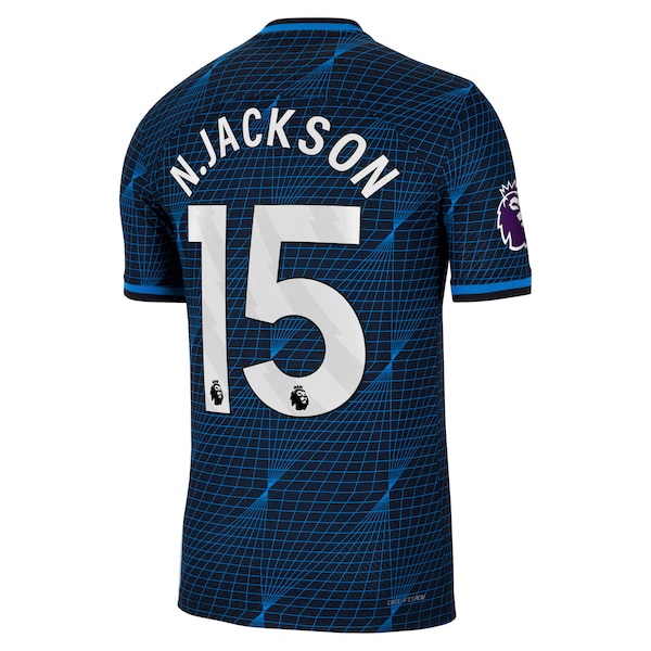 Nicolas Jackson Chelsea Nike 2023/24 Away Match Authentic Player Jersey - Navy - Image 3