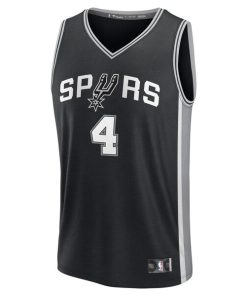 Alternative view of De'Aaron Fox San Antonio Spurs  Fast Break Replica Player Jersey - Icon Edition - Black