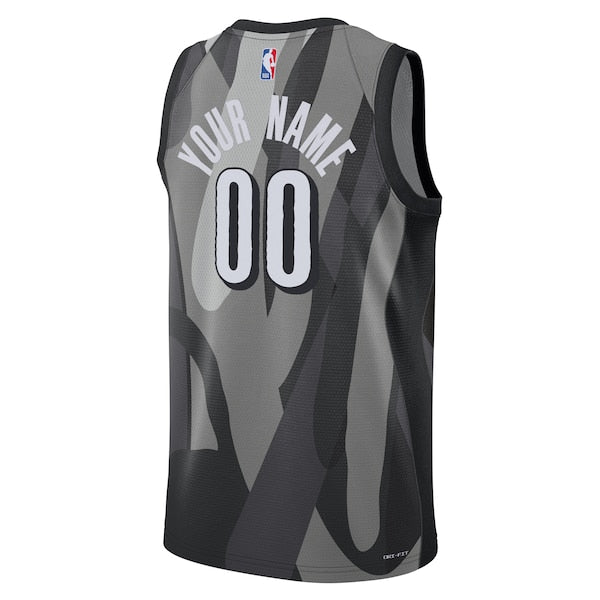 Brooklyn Nets Nike Unisex 2024/25 Custom Swingman Jersey - City Edition - Gray - Image 3