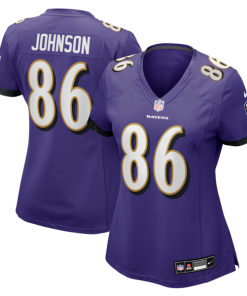 Cornelius Johnson Baltimore Ravens Nike Women's Team Game Jersey -  Purple