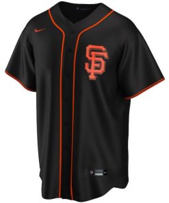 Alternative view of San Francisco Giants Nike Youth Alternate Replica Team Jersey - Black