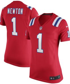 Alternative view of Cam Newton New England Patriots Nike Women's Game Jersey - Navy/Red