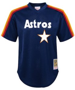 Alternative view of Nolan Ryan Houston Astros  Youth Cooperstown Collection?Mesh Batting Practice Jersey - Navy