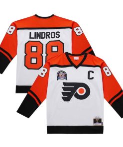 Eric Lindros Philadelphia Flyers 1996-97 Power Play Jersey - White/Orange