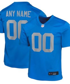 Detroit Lions Nike Youth Alternate Custom Game Jersey - Blue