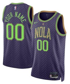 New Orleans Pelicans Nike Unisex 2024/25 Custom Swingman Jersey - City Edition - Purple