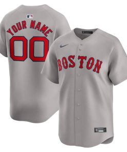 Boston Red Sox Nike Away Limited Custom Jersey - Gray