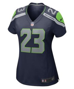 Alternative view of Artie Burns Seattle Seahawks Nike Women's  Game Jersey - College Navy