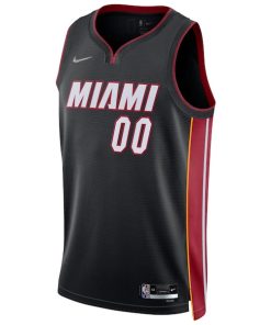 Alternative view of Miami Heat Nike 2021/22 Diamond Swingman Custom Jersey - Icon Edition - Black
