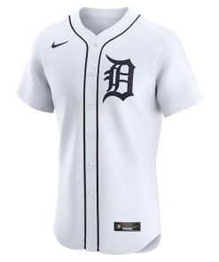 Alternative view of Detroit Tigers Nike Home Elite Custom Jersey - White