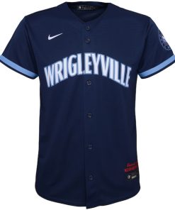 Alternative view of Seiya Suzuki Chicago Cubs Nike Preschool City Connect Script Replica Player Jersey - Navy