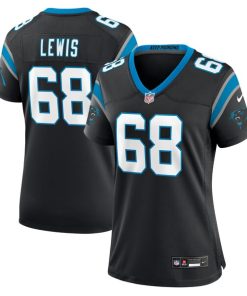 Alternative view of Damien Lewis Carolina Panthers Nike Women's  Game Jersey -  Black