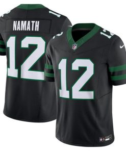 Joe Namath New York Jets Nike Alternate Vapor F.U.S.E. Limited Jersey  - Legacy Black/White