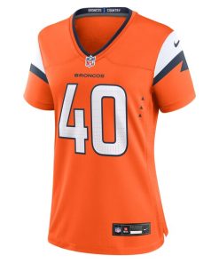 Alternative view of Justin Strnad Denver Broncos Nike Women's Team Game Jersey -  Orange