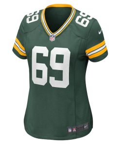 Alternative view of David Bakhtiari Green Bay Packers Nike Women's Game Jersey - Green