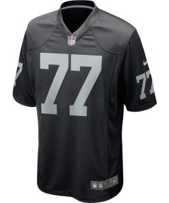 Alternative view of Kolton Miller Las Vegas Raiders Nike Game Player Jersey - Black